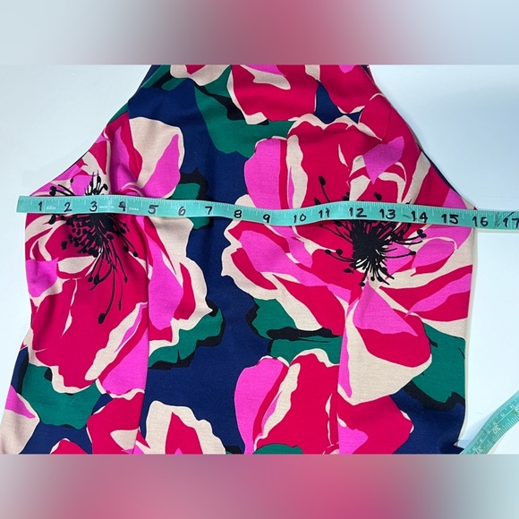 TRINA TURK Pink floral EMOTION halter sheath dress size 6. - Picture 13 of 16